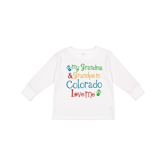 Inktastic Colorado Grandma Grandpa Love Me Boys or Girls Long Sleeve Toddler T-Shirt