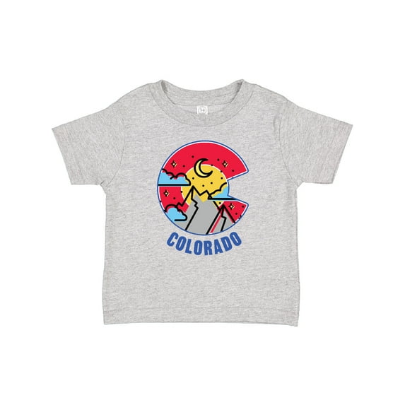 Inktastic Colorado Mountain Scene with Clouds and Moon Boys or Girls Baby T-Shirt