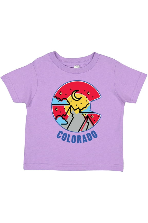 Colorado Mountain Scene with Clouds and Moon Boys or Girls Toddler T-Shirt
