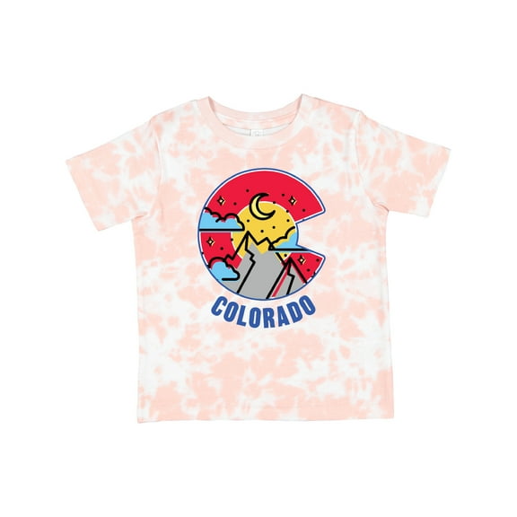 Inktastic Colorado Mountain Scene with Clouds and Moon Boys or Girls Toddler T-Shirt