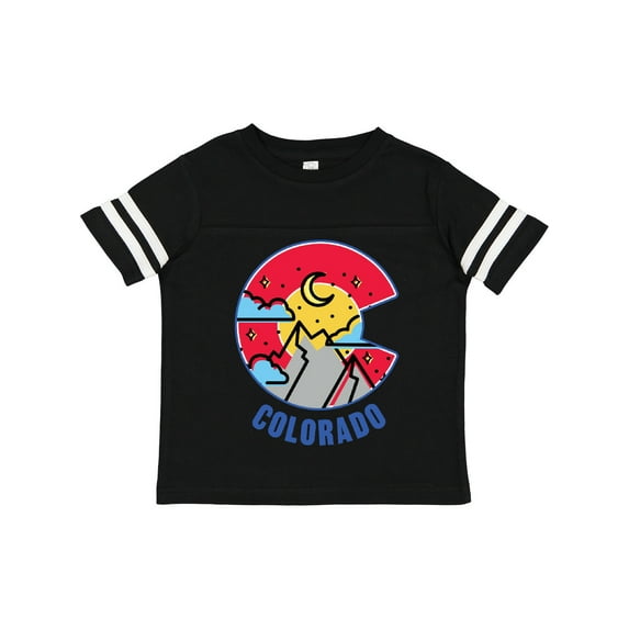 Inktastic Colorado Mountain Scene with Clouds and Moon Boys or Girls Toddler T-Shirt