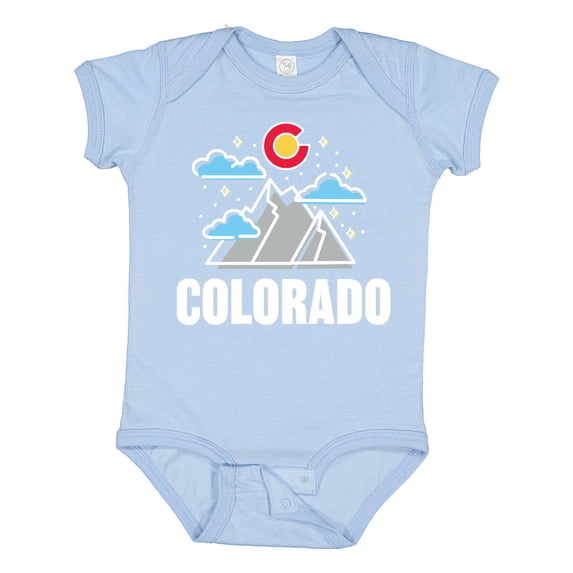 Inktastic Colorado Mountains and Clouds Boys or Girls Baby Bodysuit