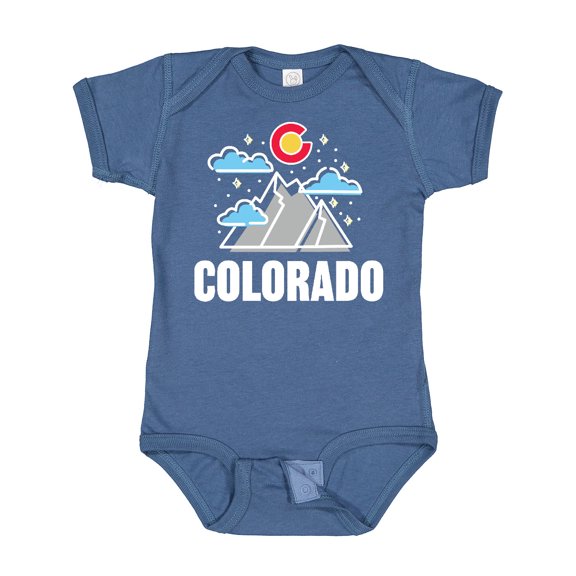 Inktastic Colorado Mountains and Clouds Boys or Girls Baby Bodysuit