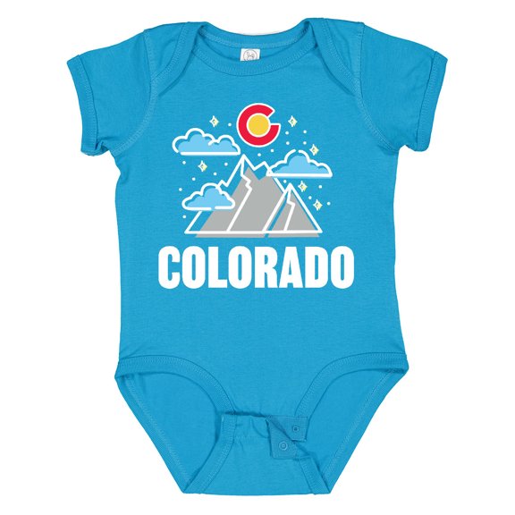 Inktastic Colorado Mountains and Clouds Boys or Girls Baby Bodysuit