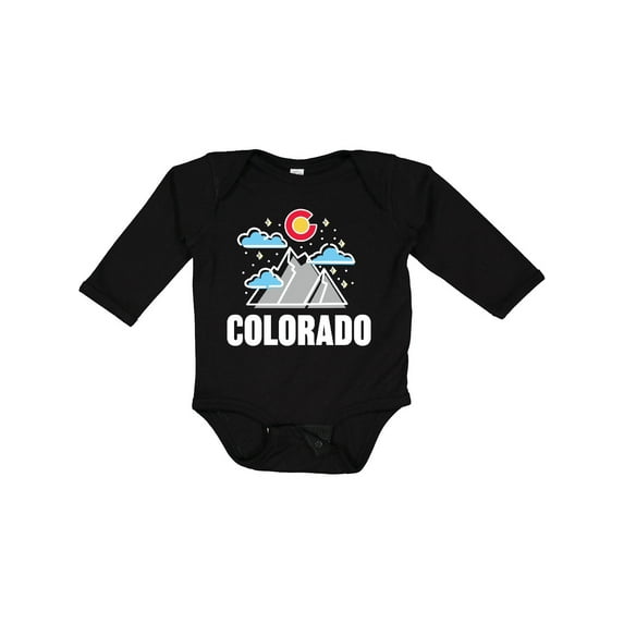 Inktastic Colorado Mountains and Clouds Boys or Girls Long Sleeve Baby Bodysuit