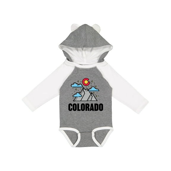 Inktastic Colorado Mountains and Clouds Boys or Girls Long Sleeve Baby Bodysuit