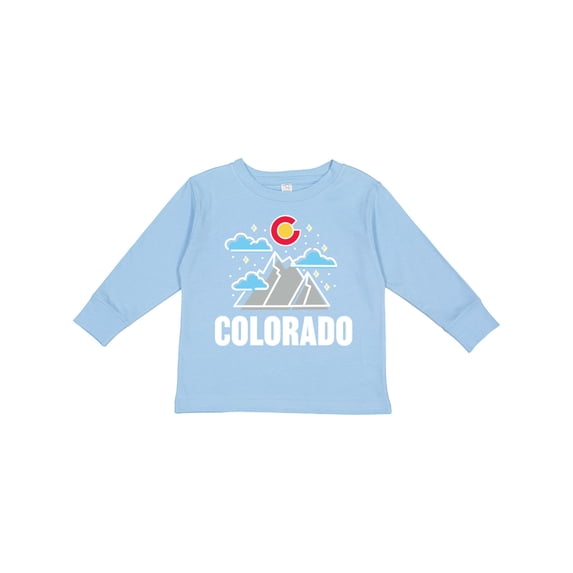 Inktastic Colorado Mountains and Clouds Boys or Girls Long Sleeve Toddler T-Shirt