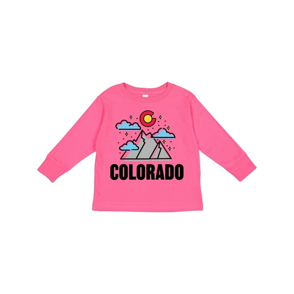 Inktastic Colorado Mountains and Clouds Boys or Girls Long Sleeve Toddler T-Shirt