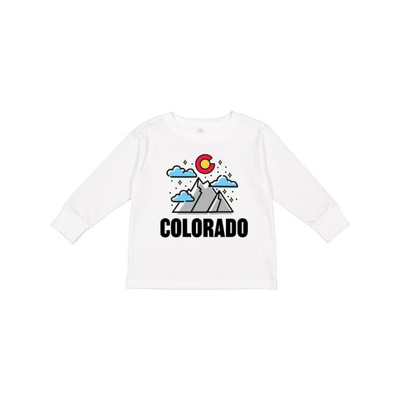 Inktastic Colorado Mountains and Clouds Boys or Girls Long Sleeve Toddler T-Shirt