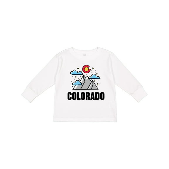 Inktastic Colorado Mountains and Clouds Boys or Girls Long Sleeve Toddler T-Shirt