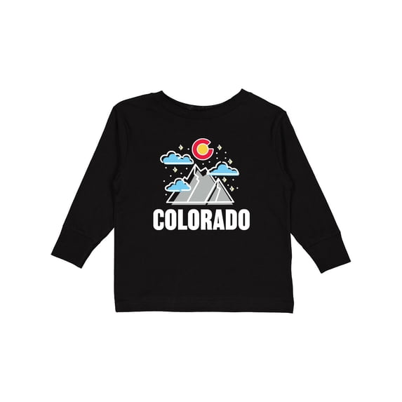Inktastic Colorado Mountains and Clouds Boys or Girls Long Sleeve Toddler T-Shirt