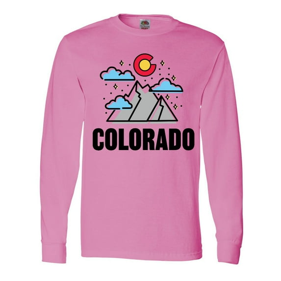 Inktastic Colorado Mountains and Clouds Long Sleeve T-Shirt
