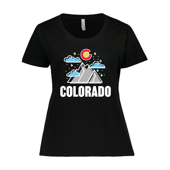 Inktastic Colorado Mountains and Clouds Women's Plus Size T-Shirt