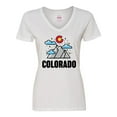 thumbnail image 1 of Inktastic Colorado Mountains and Clouds Women's V-Neck T-Shirt, 1 of 5