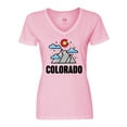thumbnail image 1 of Inktastic Colorado Mountains and Clouds Women's V-Neck T-Shirt, 1 of 5