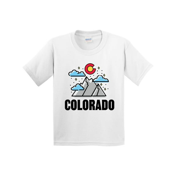 Inktastic Colorado Mountains and Clouds Youth T-Shirt