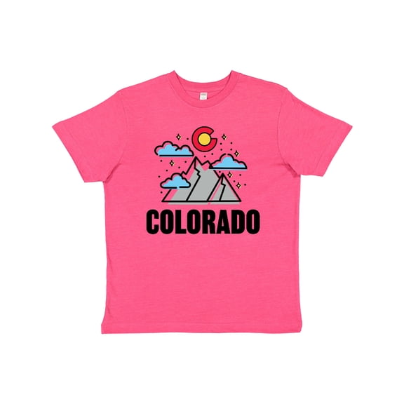 Inktastic Colorado Mountains and Clouds Youth T-Shirt