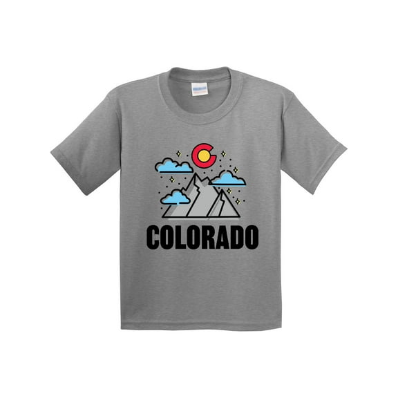 Inktastic Colorado Mountains and Clouds Youth T-Shirt