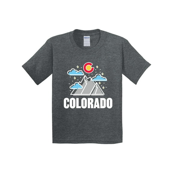 Inktastic Colorado Mountains and Clouds Youth T-Shirt