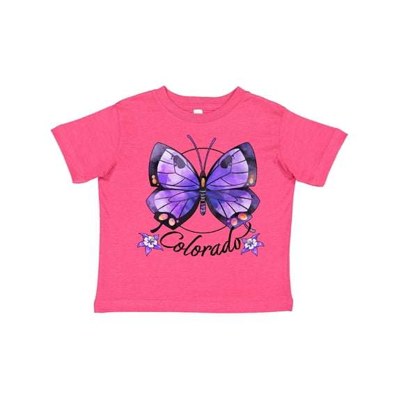 Inktastic Colorado State Butterfly and Flowers Boys or Girls Toddler T-Shirt