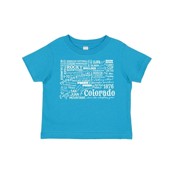 Inktastic Colorado Word Salad- State Outline Boys or Girls Toddler T-Shirt