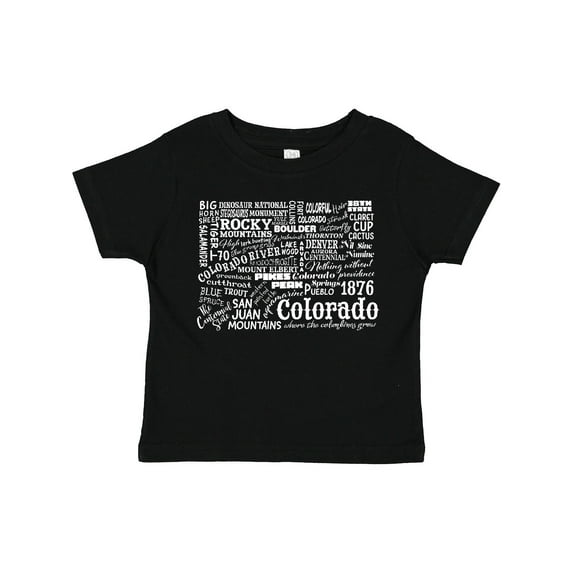 Inktastic Colorado Word Salad- State Outline Boys or Girls Toddler T-Shirt