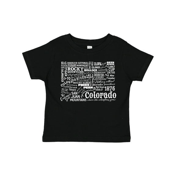 Inktastic Colorado Word Salad- State Outline Boys or Girls Toddler T-Shirt