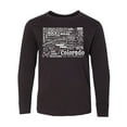 thumbnail image 1 of Inktastic Colorado Word Salad- state outline Long Sleeve Youth T-Shirt, 1 of 5
