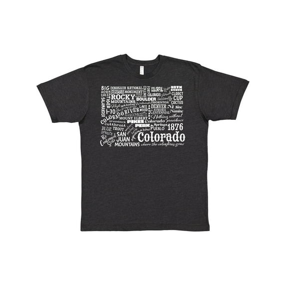 Inktastic Colorado Word Salad- state outline T-Shirt