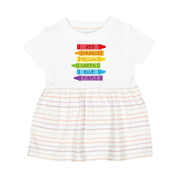 Inktastic Colored Crayons Girls Baby Dress