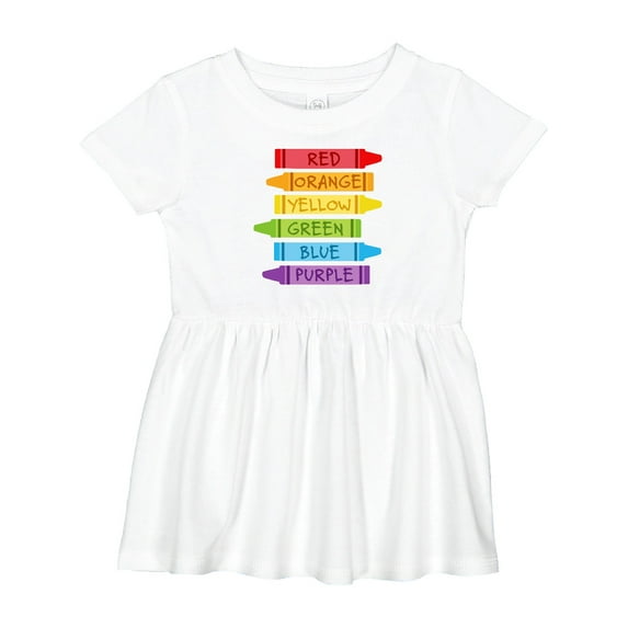 Inktastic Colored Crayons Girls Baby Dress