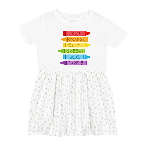 Inktastic Colored Crayons Girls Toddler Dress