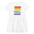 thumbnail image 1 of Inktastic Colored Crayons Girls Toddler Dress, 1 of 5