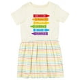 thumbnail image 1 of Inktastic Colored Crayons Girls Toddler Dress, 1 of 5