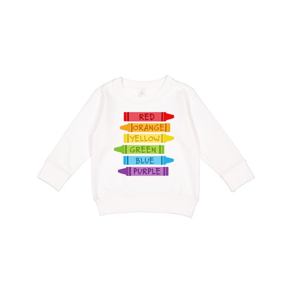 Inktastic Colored Crayons Toddler Sweatshirt