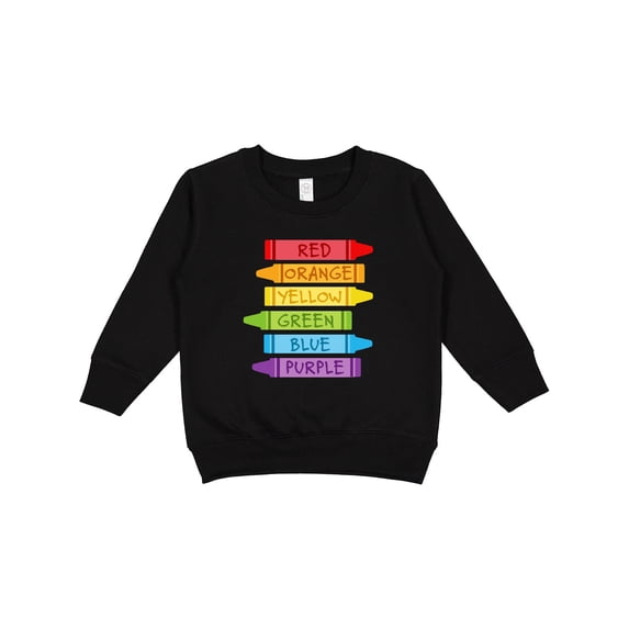 Inktastic Colored Crayons Toddler Sweatshirt