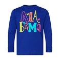 thumbnail image 1 of Inktastic Colorful Alabama State Long Sleeve Youth T-Shirt, 1 of 5