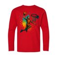 thumbnail image 1 of Inktastic Colorful Basketball Art for Sports Enthusiasts Long Sleeve Youth T-Shirt, 1 of 5