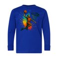 thumbnail image 1 of Inktastic Colorful Basketball Art for Sports Enthusiasts Long Sleeve Youth T-Shirt, 1 of 5
