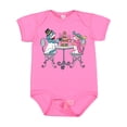 thumbnail image 1 of Inktastic Colorful French Poodles With Tea Boys or Girls Baby Bodysuit, 1 of 5
