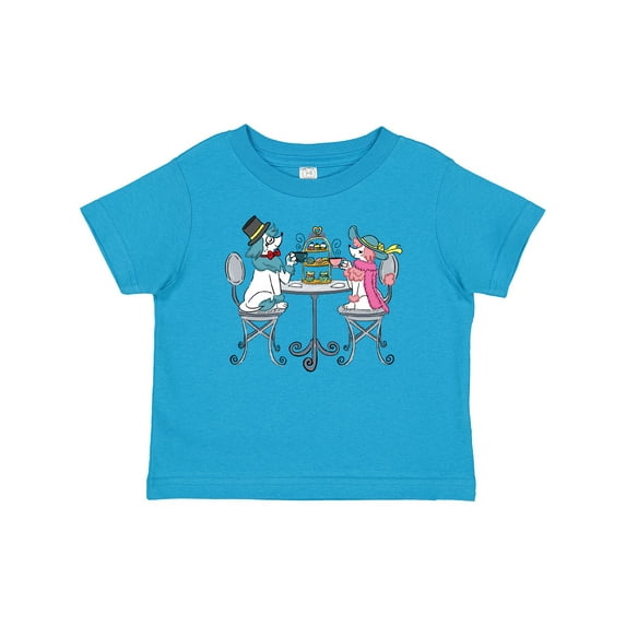 Inktastic Colorful French Poodles With Tea Boys or Girls Baby T-Shirt
