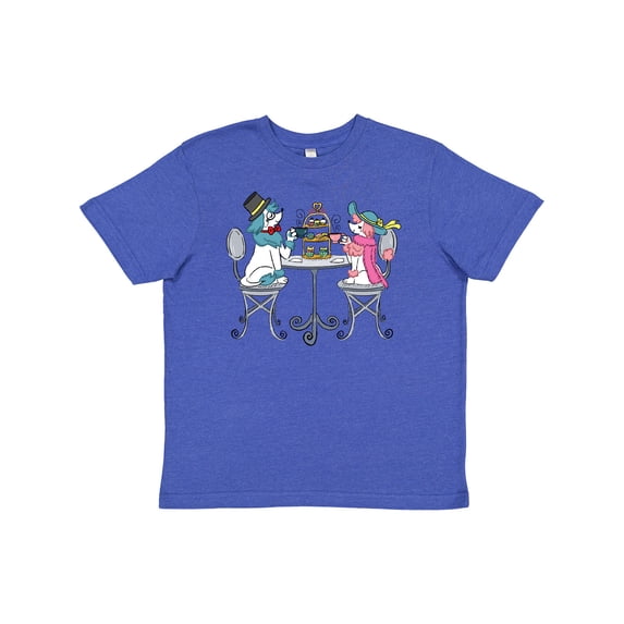 Inktastic Colorful French Poodles With Tea Youth T-Shirt