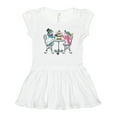 thumbnail image 1 of Inktastic Colorful French Poodles with Tea Girls Toddler Dress, 1 of 5