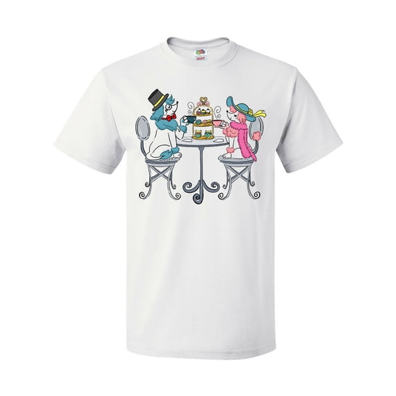 Inktastic Colorful French Poodles with Tea T-Shirt