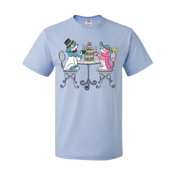 Inktastic Colorful French Poodles with Tea T-Shirt