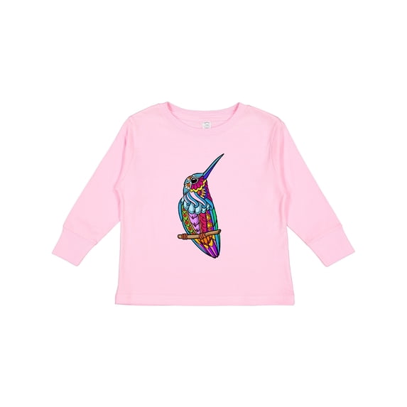 Inktastic Colorful Hummingbird Boys or Girls Long Sleeve Toddler T-Shirt