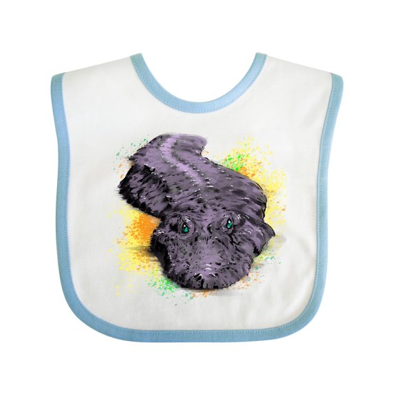 Inktastic Colorful Lurking Gator Boys or Girls Baby Bib