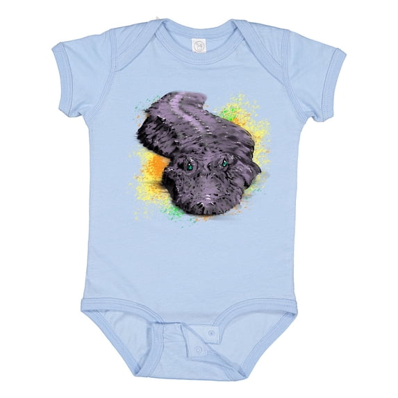 Inktastic Colorful Lurking Gator Boys or Girls Baby Bodysuit