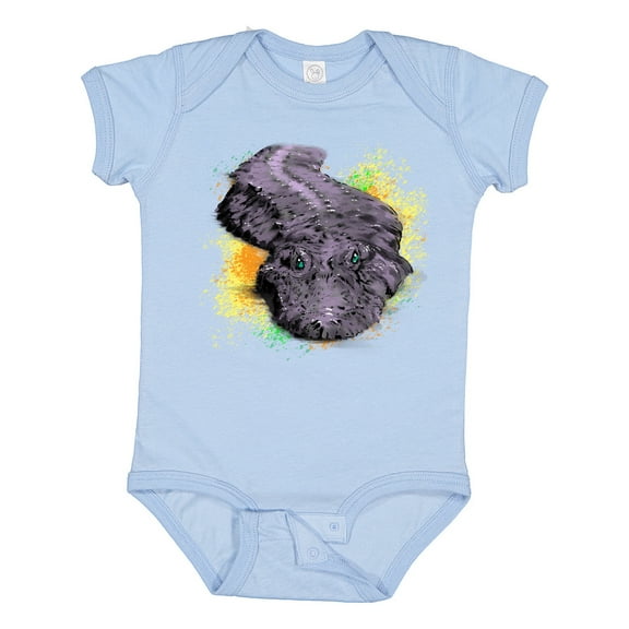 Inktastic Colorful Lurking Gator Boys or Girls Baby Bodysuit