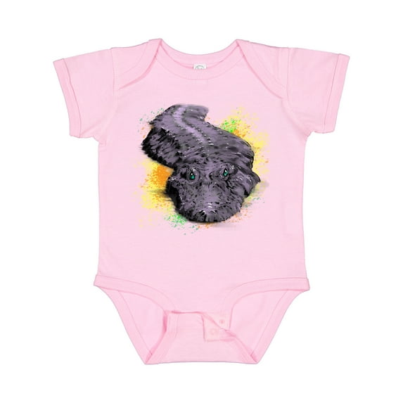 Inktastic Colorful Lurking Gator Boys or Girls Baby Bodysuit